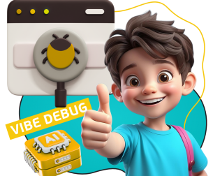 Тестирование & Vibe Debug. Охотники за багами - КИБЕРшкола программирования для детей, компьютерные курсы для школьников, начинающих и подростков - KIBERone г. Мытищи